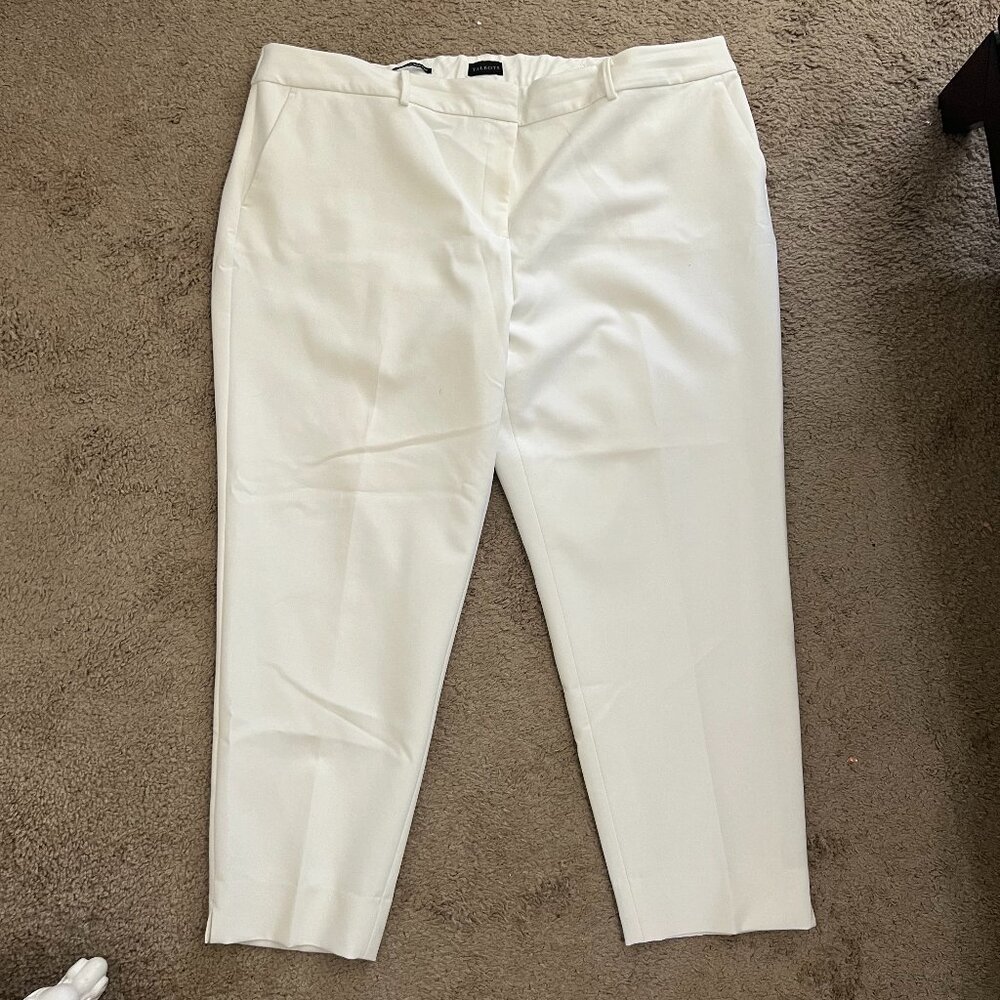 Talbots Hampshire ankle pant white